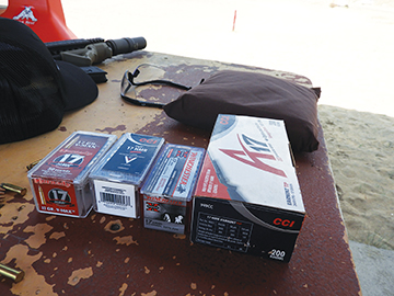 Ammunition for the 17 HMR is produced by Hornady, CCI, Federal, Norma, Remington and Winchester. In a recent search, 17 offerings were available from manufacturers. Most are labeled in one plant in Lewiston, Idaho, while Winchester makes their own. There are a lot of options, including 15.5-grain lead-free, 16-grain TNT Green, 17-grain and 20-grain. Hornady, CCI and Winchester are shown here.